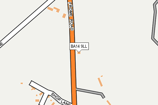 BA14 9LL map - OS OpenMap – Local (Ordnance Survey)