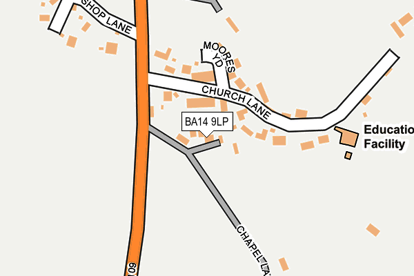 BA14 9LP map - OS OpenMap – Local (Ordnance Survey)