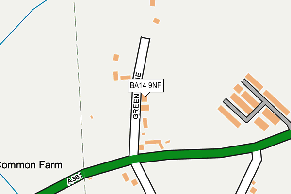 BA14 9NF map - OS OpenMap – Local (Ordnance Survey)