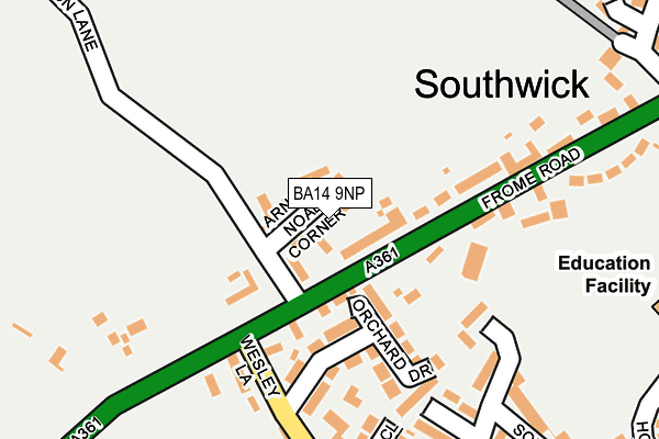 BA14 9NP map - OS OpenMap – Local (Ordnance Survey)