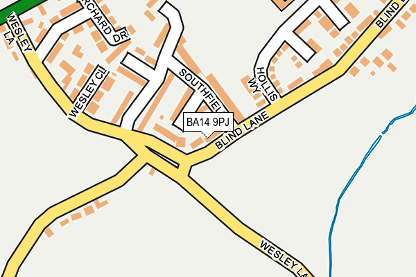 BA14 9PJ map - OS OpenMap – Local (Ordnance Survey)