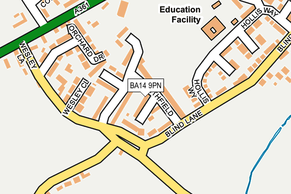 BA14 9PN map - OS OpenMap – Local (Ordnance Survey)