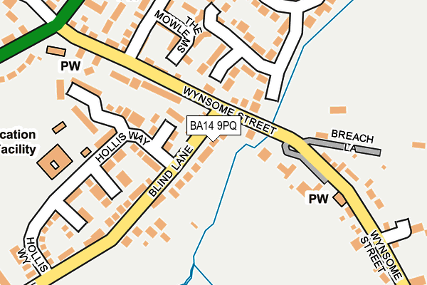 BA14 9PQ map - OS OpenMap – Local (Ordnance Survey)