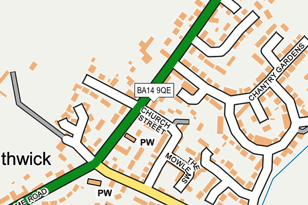 BA14 9QE map - OS OpenMap – Local (Ordnance Survey)