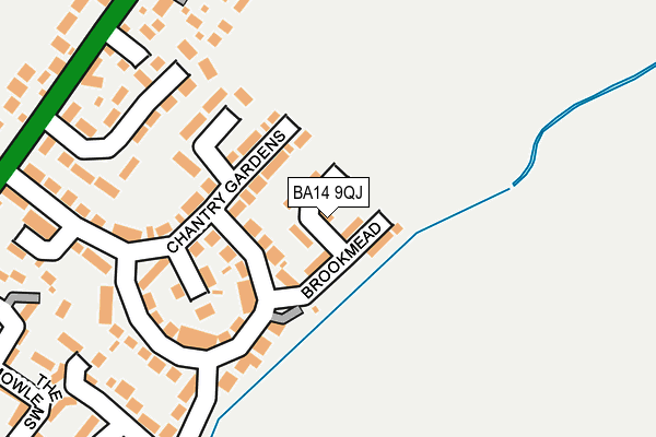 BA14 9QJ map - OS OpenMap – Local (Ordnance Survey)