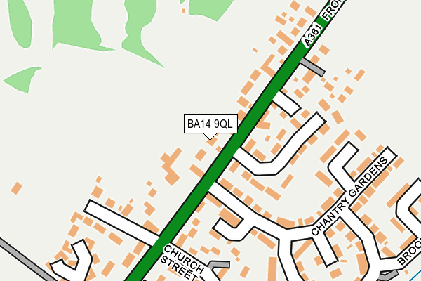 BA14 9QL map - OS OpenMap – Local (Ordnance Survey)