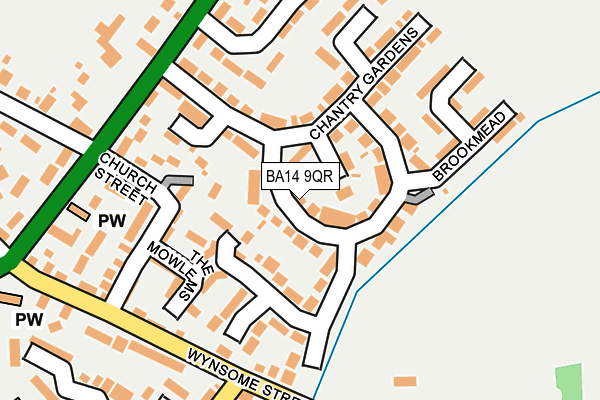BA14 9QR map - OS OpenMap – Local (Ordnance Survey)