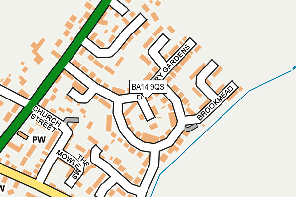 BA14 9QS map - OS OpenMap – Local (Ordnance Survey)