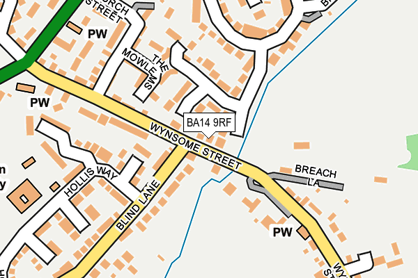 BA14 9RF map - OS OpenMap – Local (Ordnance Survey)