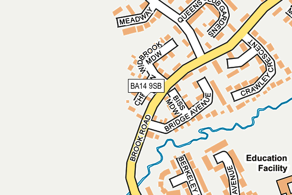 BA14 9SB map - OS OpenMap – Local (Ordnance Survey)