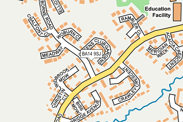BA14 9SJ map - OS OpenMap – Local (Ordnance Survey)