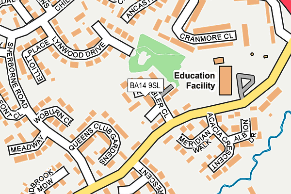 BA14 9SL map - OS OpenMap – Local (Ordnance Survey)