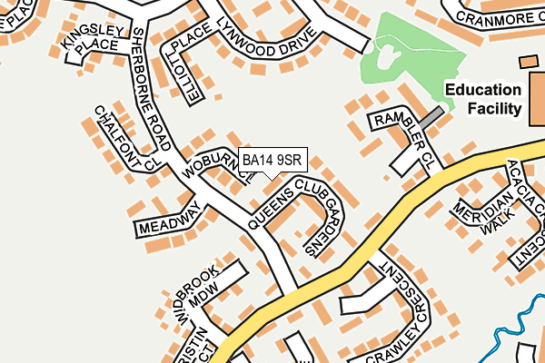 BA14 9SR map - OS OpenMap – Local (Ordnance Survey)