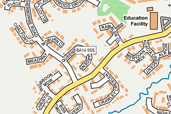 BA14 9SS map - OS OpenMap – Local (Ordnance Survey)