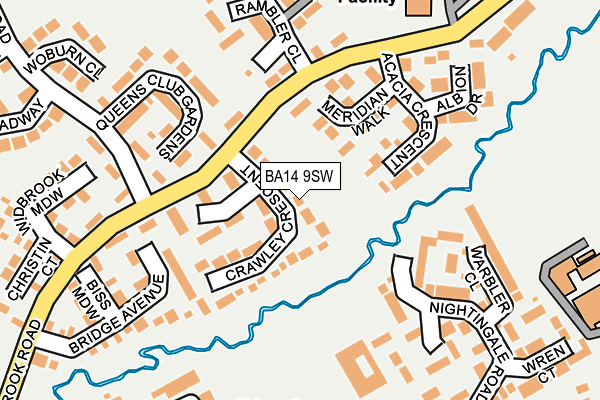 BA14 9SW map - OS OpenMap – Local (Ordnance Survey)