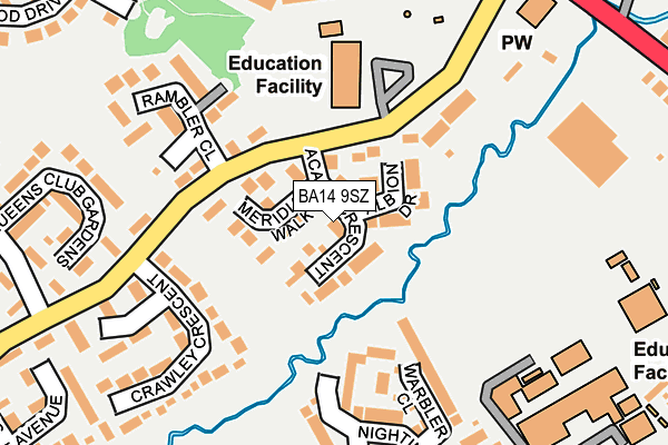 BA14 9SZ map - OS OpenMap – Local (Ordnance Survey)