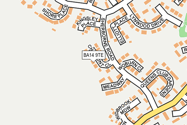 BA14 9TE map - OS OpenMap – Local (Ordnance Survey)