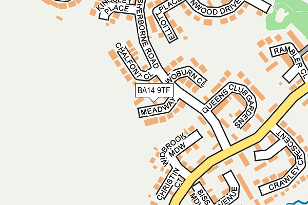 BA14 9TF map - OS OpenMap – Local (Ordnance Survey)