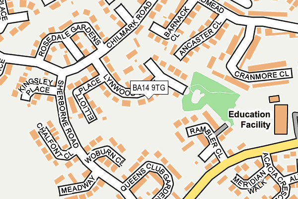 BA14 9TG map - OS OpenMap – Local (Ordnance Survey)