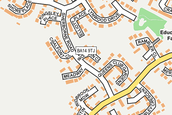 BA14 9TJ map - OS OpenMap – Local (Ordnance Survey)