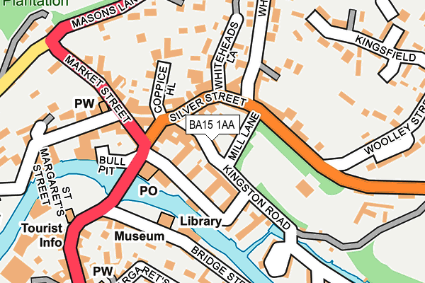 BA15 1AA map - OS OpenMap – Local (Ordnance Survey)