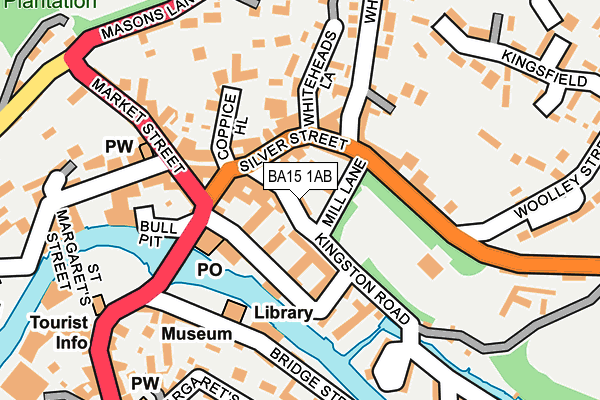 BA15 1AB map - OS OpenMap – Local (Ordnance Survey)