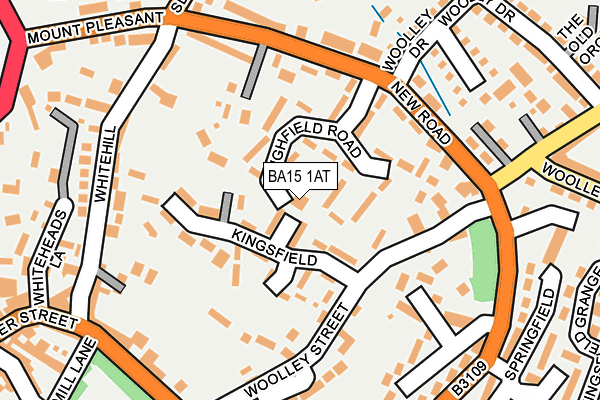 BA15 1AT map - OS OpenMap – Local (Ordnance Survey)