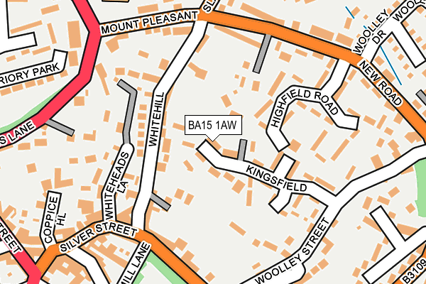 BA15 1AW map - OS OpenMap – Local (Ordnance Survey)