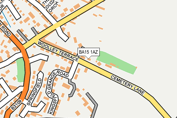BA15 1AZ map - OS OpenMap – Local (Ordnance Survey)