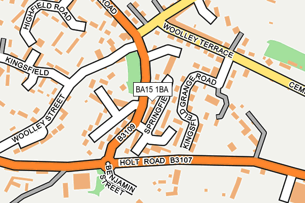 BA15 1BA map - OS OpenMap – Local (Ordnance Survey)