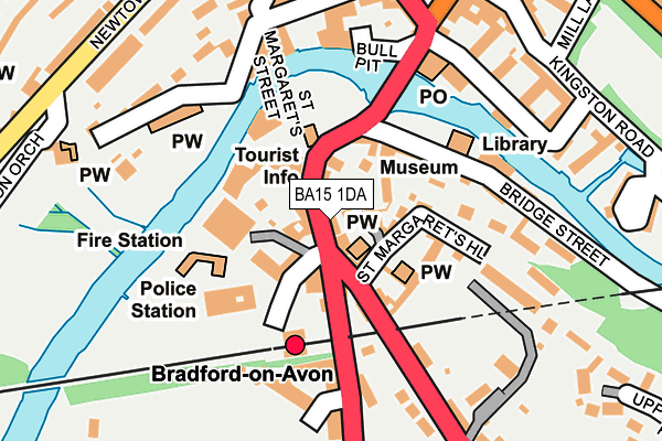 BA15 1DA map - OS OpenMap – Local (Ordnance Survey)