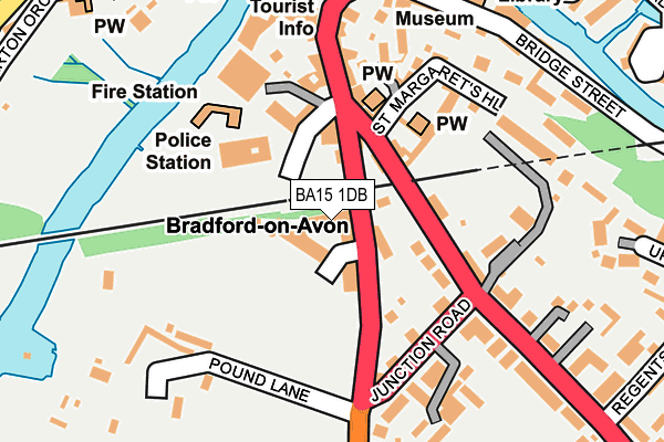 BA15 1DB map - OS OpenMap – Local (Ordnance Survey)