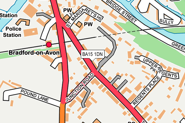 BA15 1DN map - OS OpenMap – Local (Ordnance Survey)
