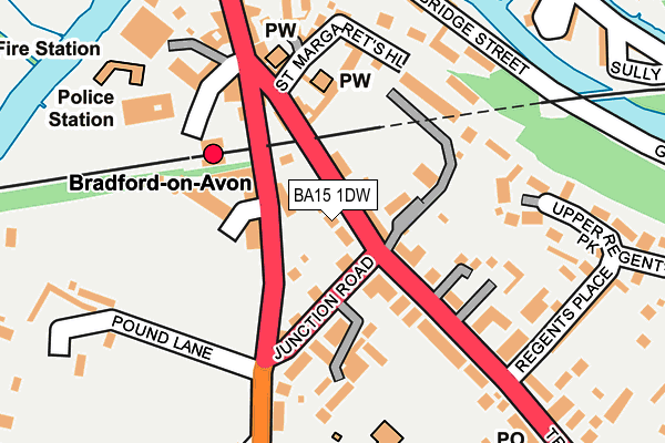 BA15 1DW map - OS OpenMap – Local (Ordnance Survey)