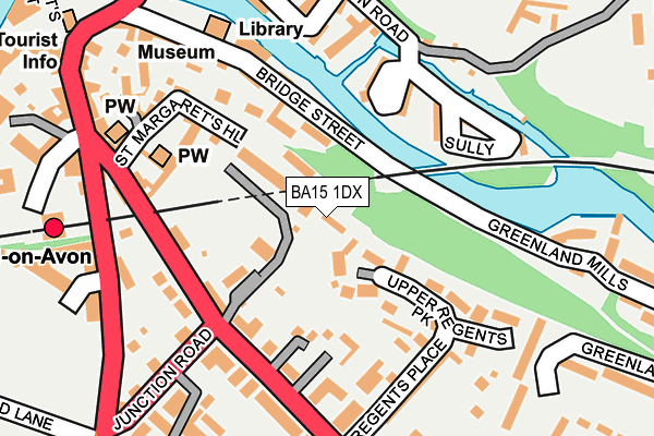 BA15 1DX map - OS OpenMap – Local (Ordnance Survey)