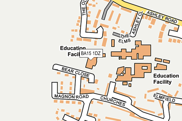 BA15 1DZ map - OS OpenMap – Local (Ordnance Survey)
