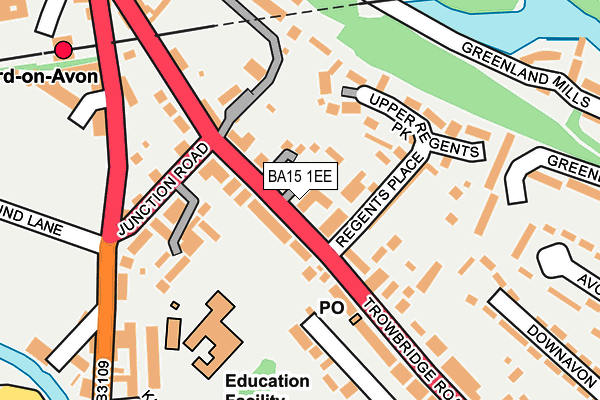 BA15 1EE map - OS OpenMap – Local (Ordnance Survey)