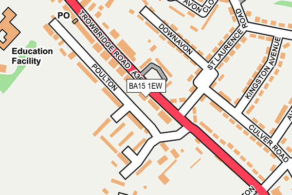 BA15 1EW map - OS OpenMap – Local (Ordnance Survey)