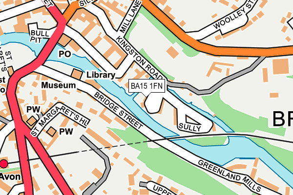 BA15 1FN map - OS OpenMap – Local (Ordnance Survey)