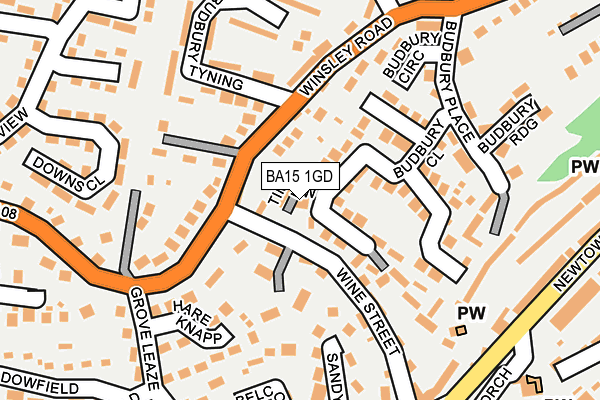 BA15 1GD map - OS OpenMap – Local (Ordnance Survey)