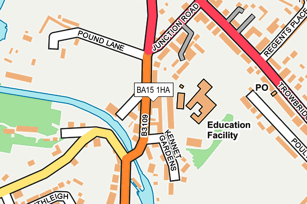 BA15 1HA map - OS OpenMap – Local (Ordnance Survey)