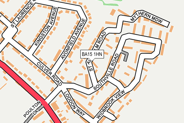 BA15 1HN map - OS OpenMap – Local (Ordnance Survey)
