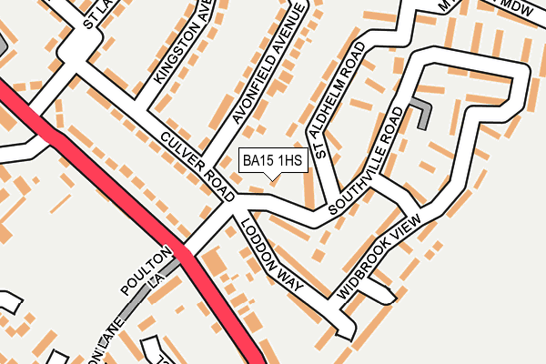 BA15 1HS map - OS OpenMap – Local (Ordnance Survey)