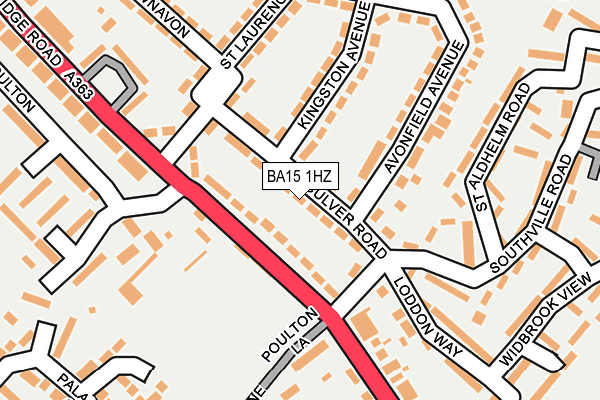 BA15 1HZ map - OS OpenMap – Local (Ordnance Survey)