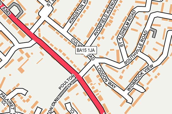 BA15 1JA map - OS OpenMap – Local (Ordnance Survey)