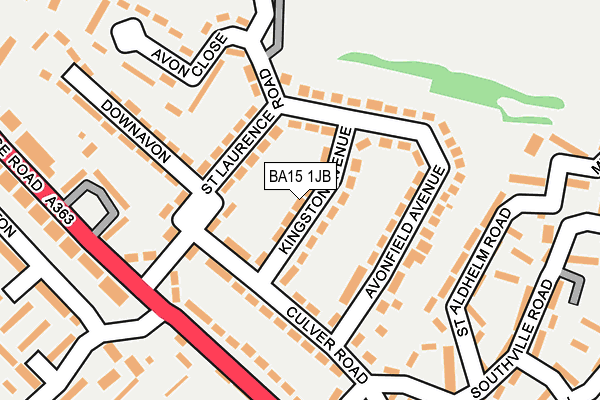 BA15 1JB map - OS OpenMap – Local (Ordnance Survey)