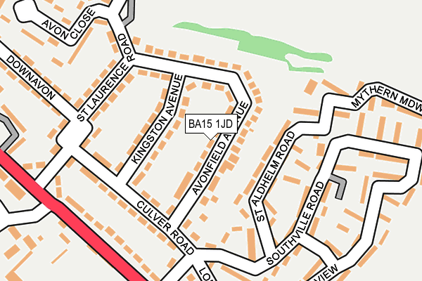 BA15 1JD map - OS OpenMap – Local (Ordnance Survey)