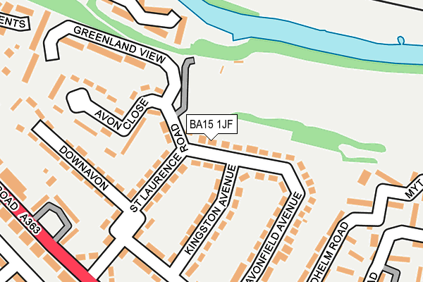 BA15 1JF map - OS OpenMap – Local (Ordnance Survey)