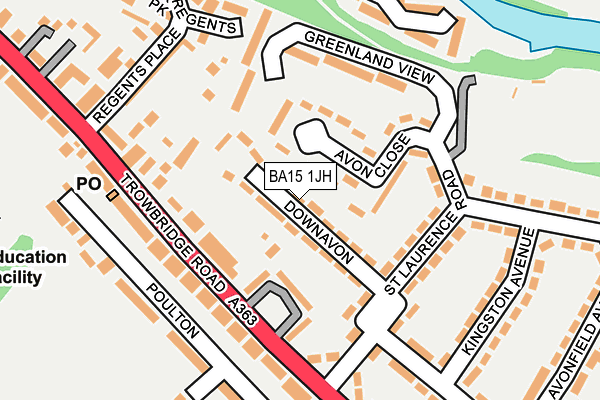 BA15 1JH map - OS OpenMap – Local (Ordnance Survey)