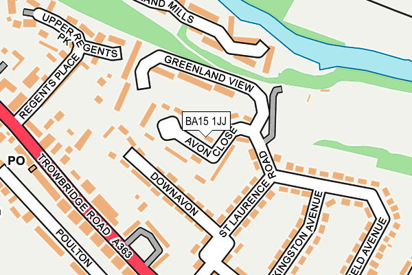BA15 1JJ map - OS OpenMap – Local (Ordnance Survey)